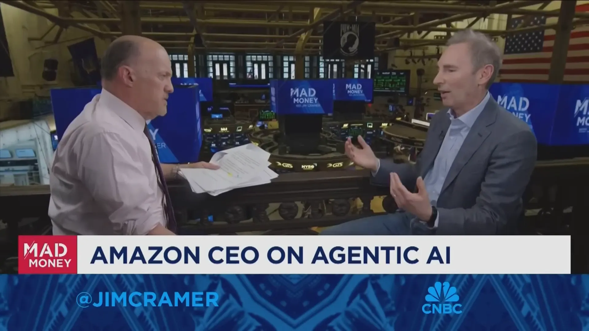 Andy Jassy discussing AI agents transforming workforce tasks