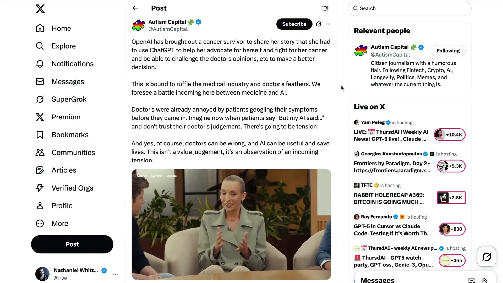 Patient using AI to advocate in healthcare