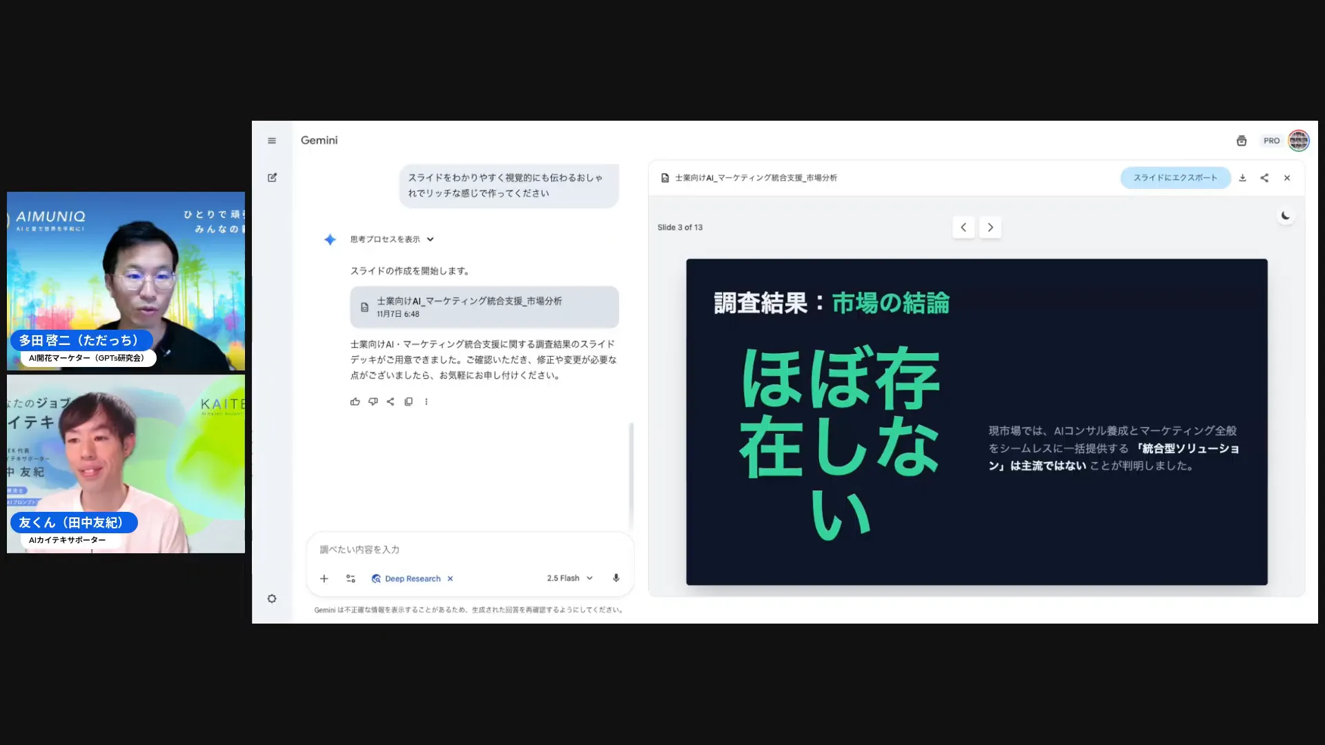 右手側の編集パネルの詳細（色やテンプレートの選択）