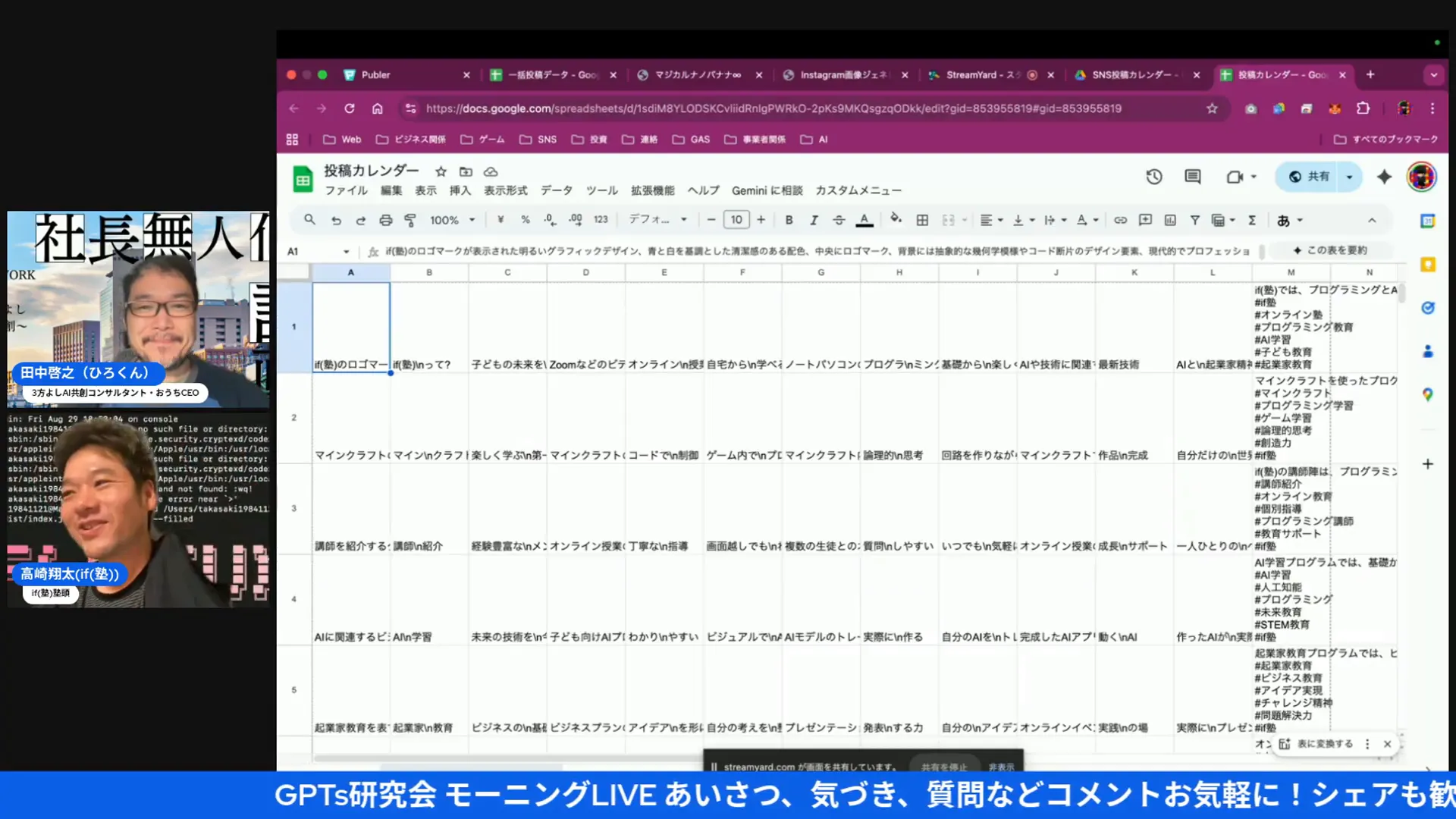 AIによるSNS投稿カレンダーの自動生成ワークフロー図解