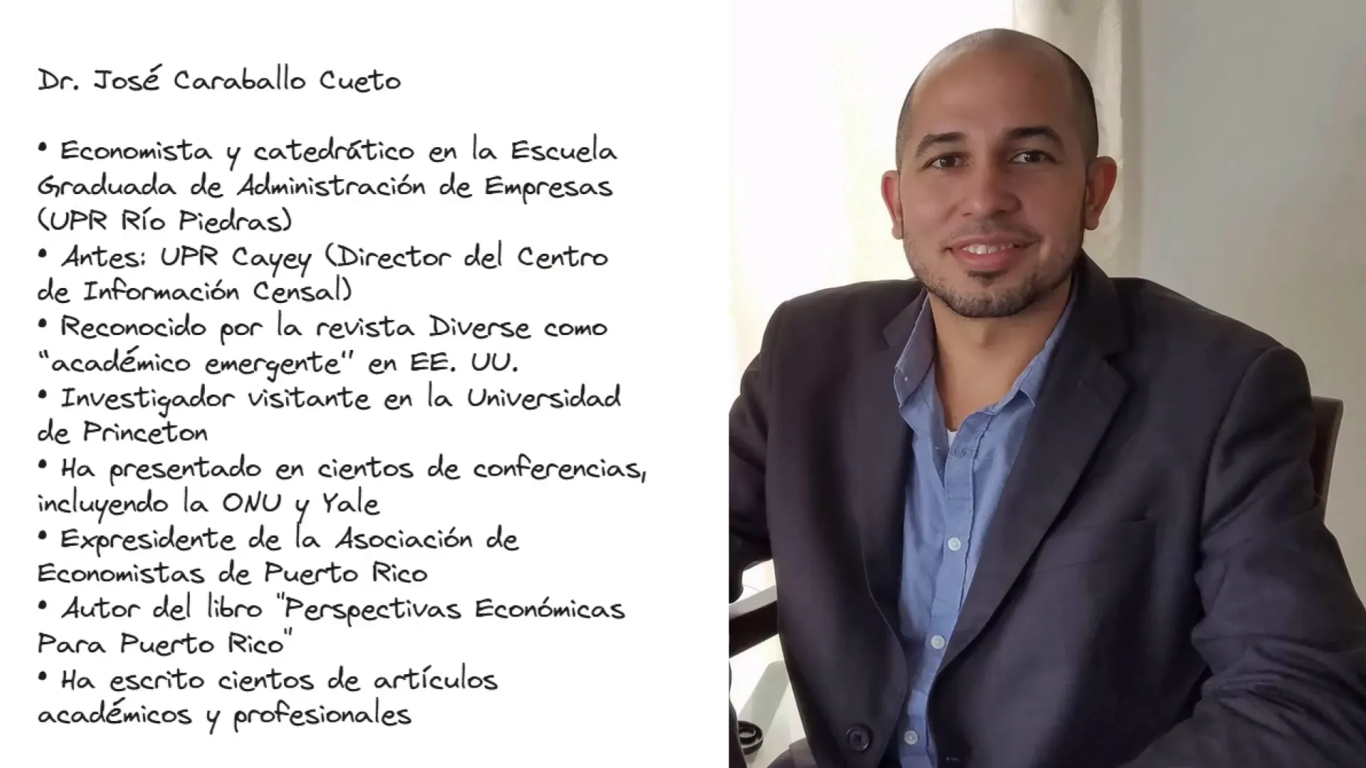 Presentación del Dr. José Caraballo Cueto en el podcast