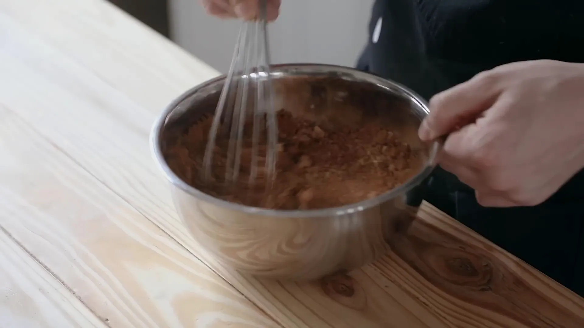 Stirring until combined.