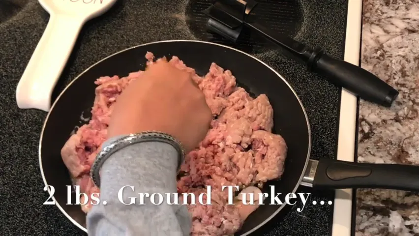Browning the ground meat