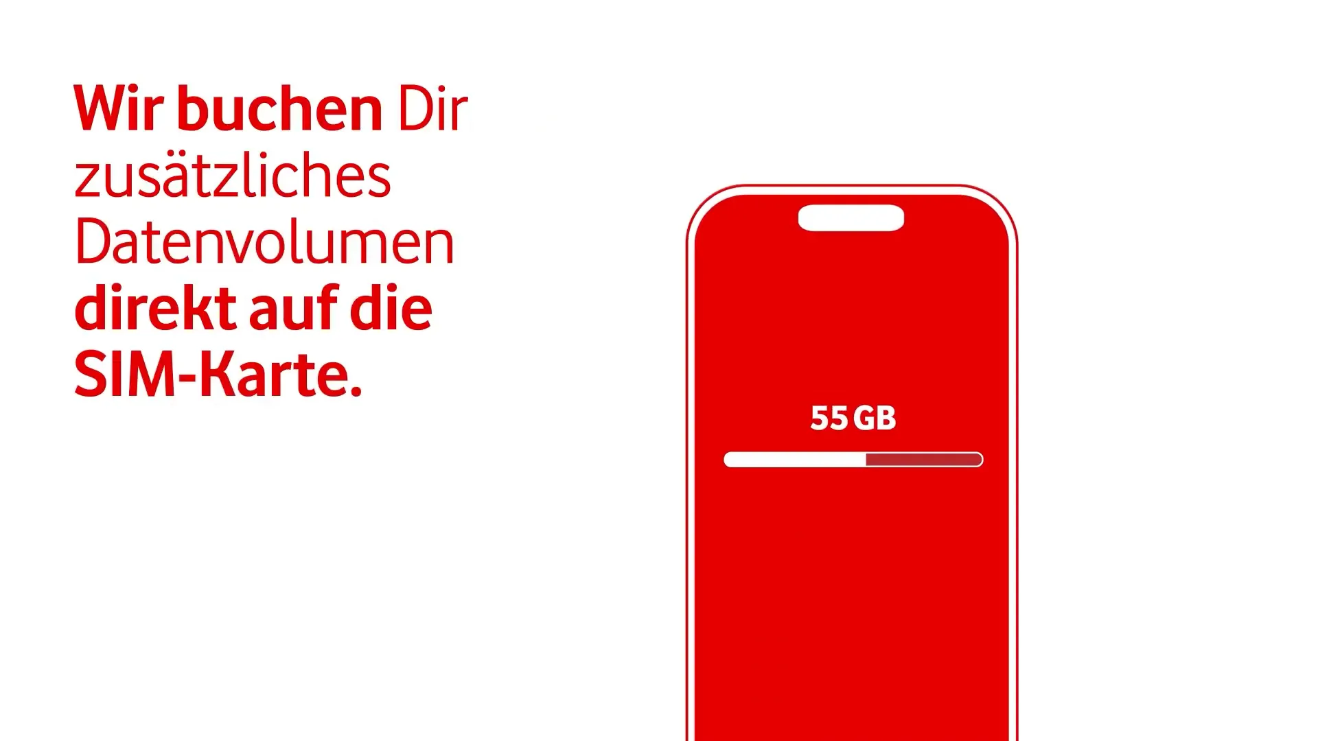 Grafik: 'Du hast schon Mobilfunk von uns? Wir buchen dir zusätzliches Datenvolumen direkt auf deine SIM Karte.'