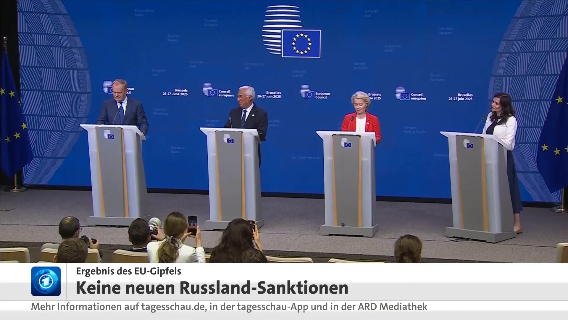 Ursula von der Leyen bei Pressekonferenz zum Handelsstreit mit den USA