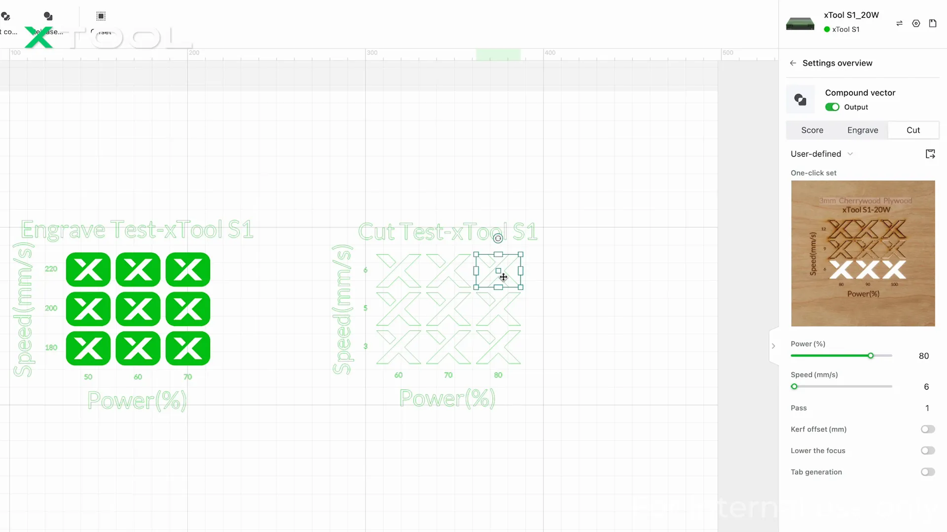 Saving new material profile