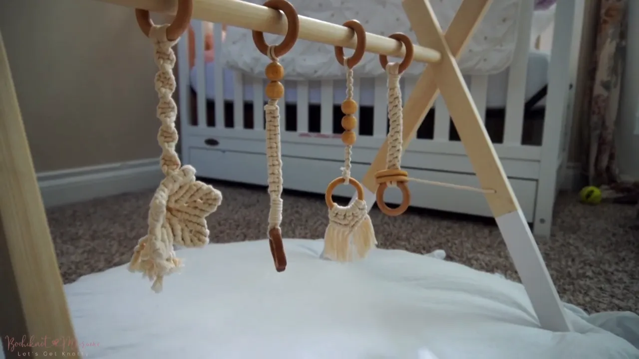 Play Gym with Macrame Toys