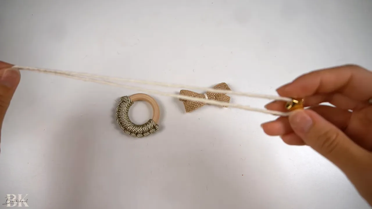 Threading string through the star bead
