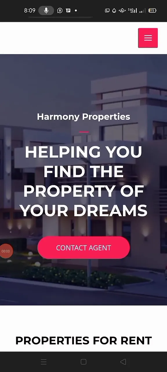 Real estate website example