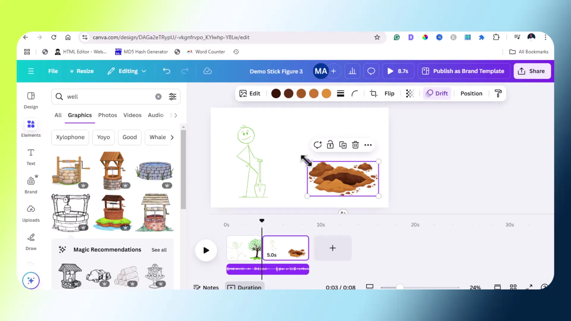 Adding graphics for enhanced visual storytelling