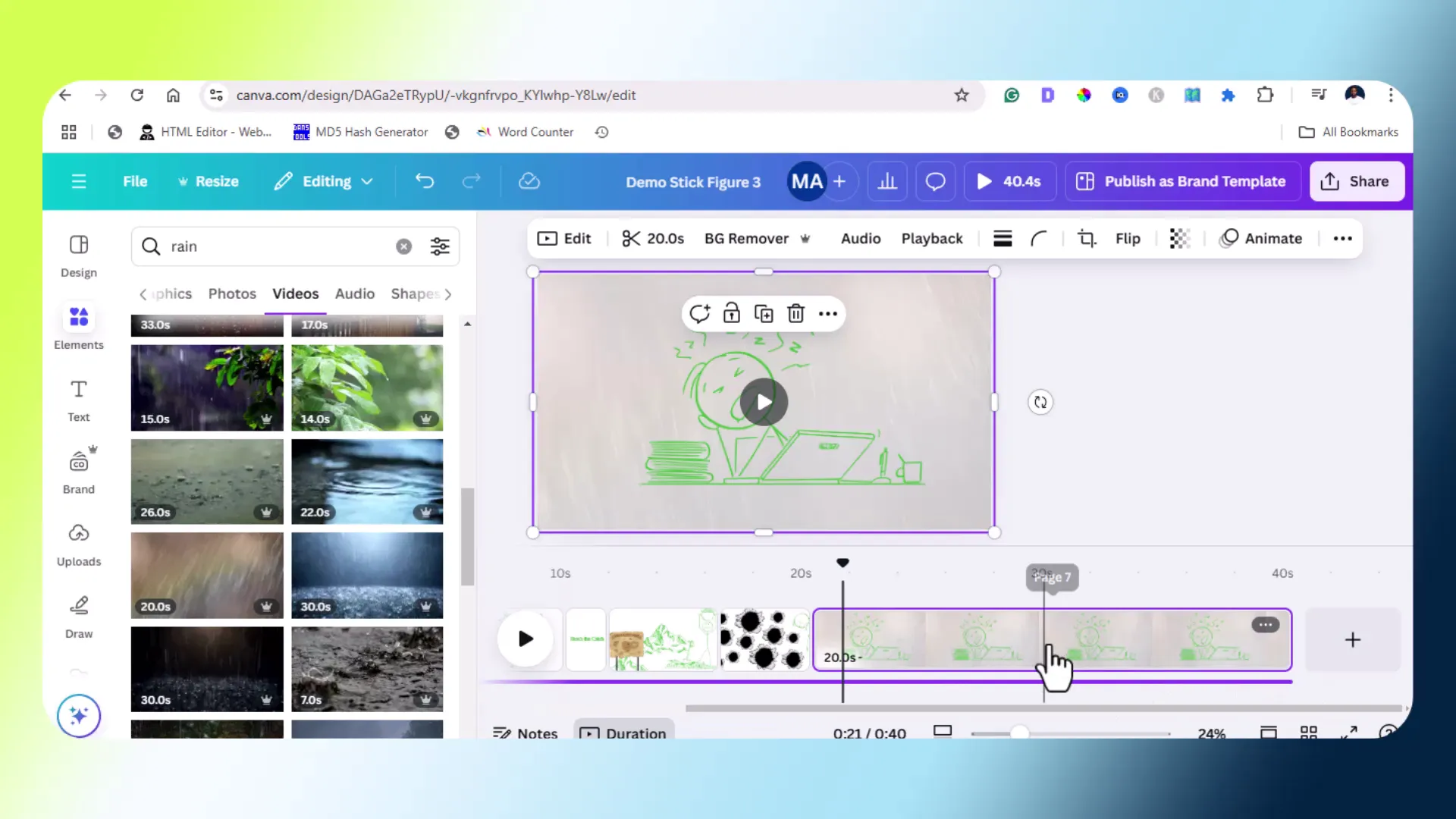 Fine-tuning animation sequences