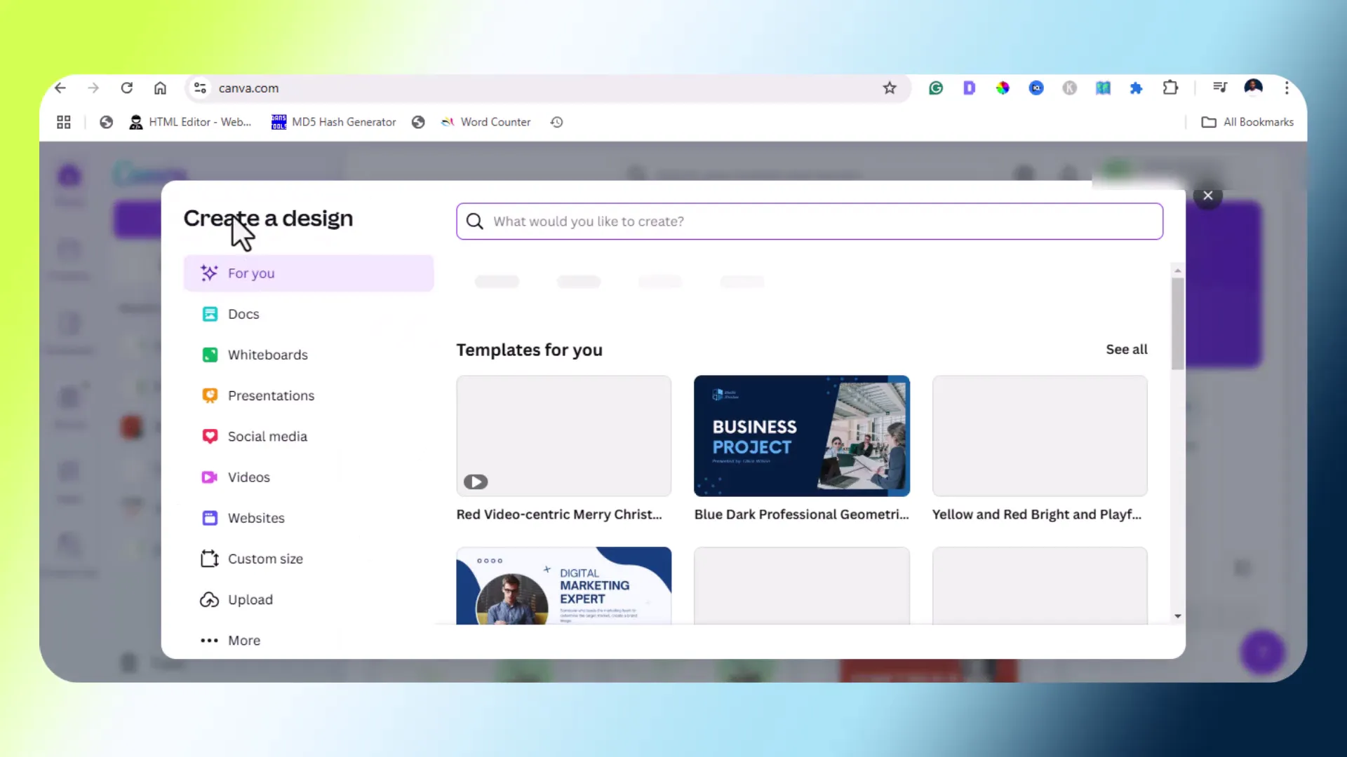 Setting up your Canva workspace