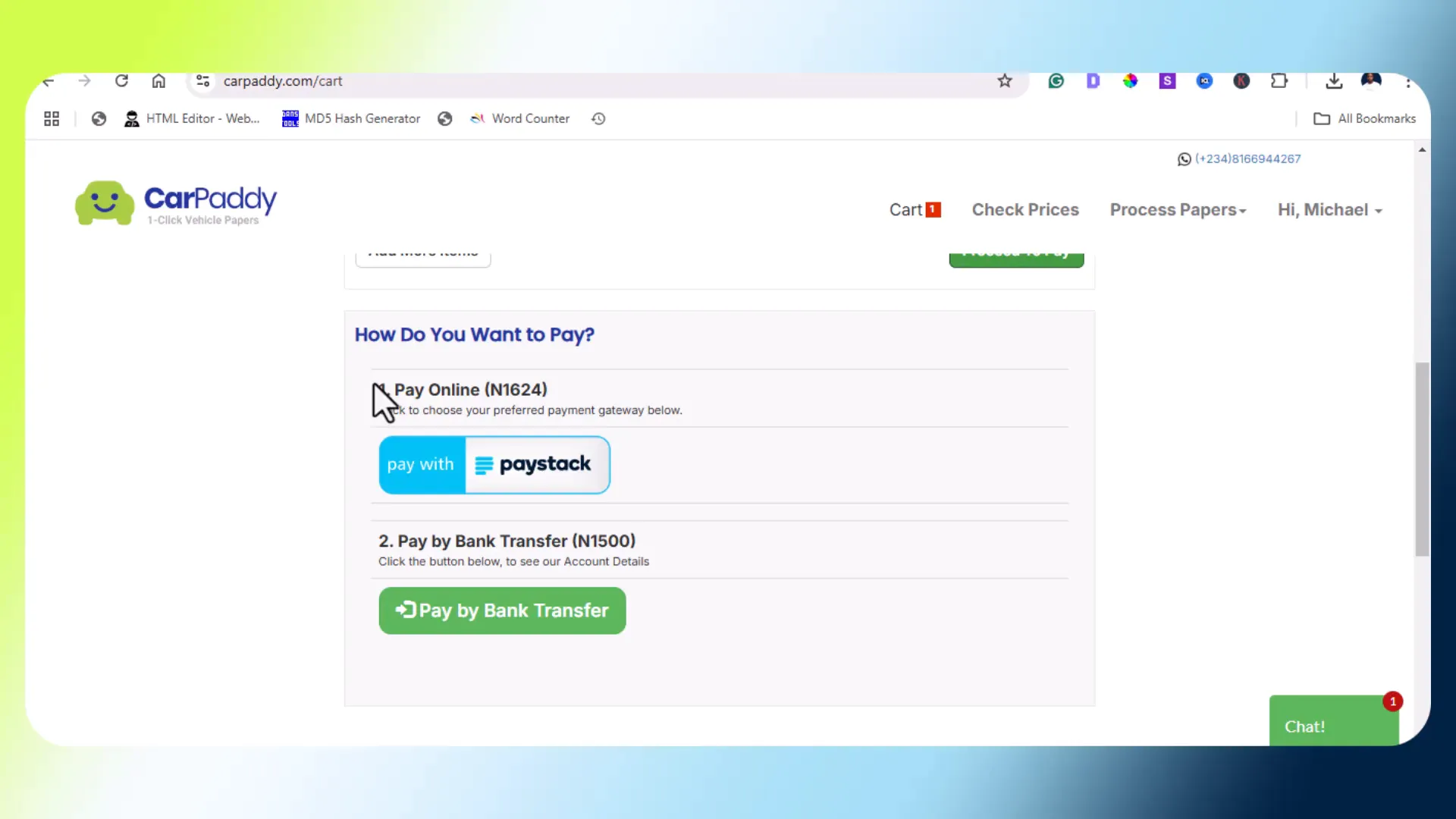 Payment options on car.com