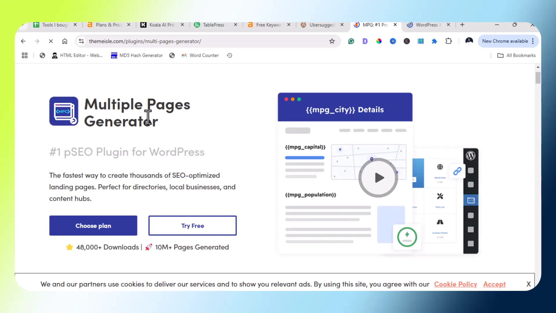 Programmatic SEO Plugin settings