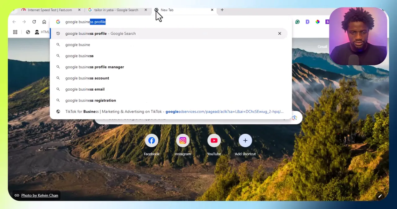 Google Business Profile interface