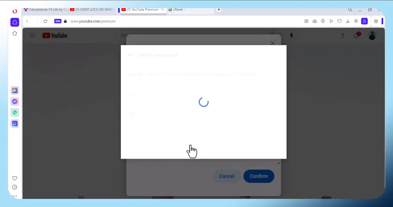 Successful YouTube Premium subscription confirmation