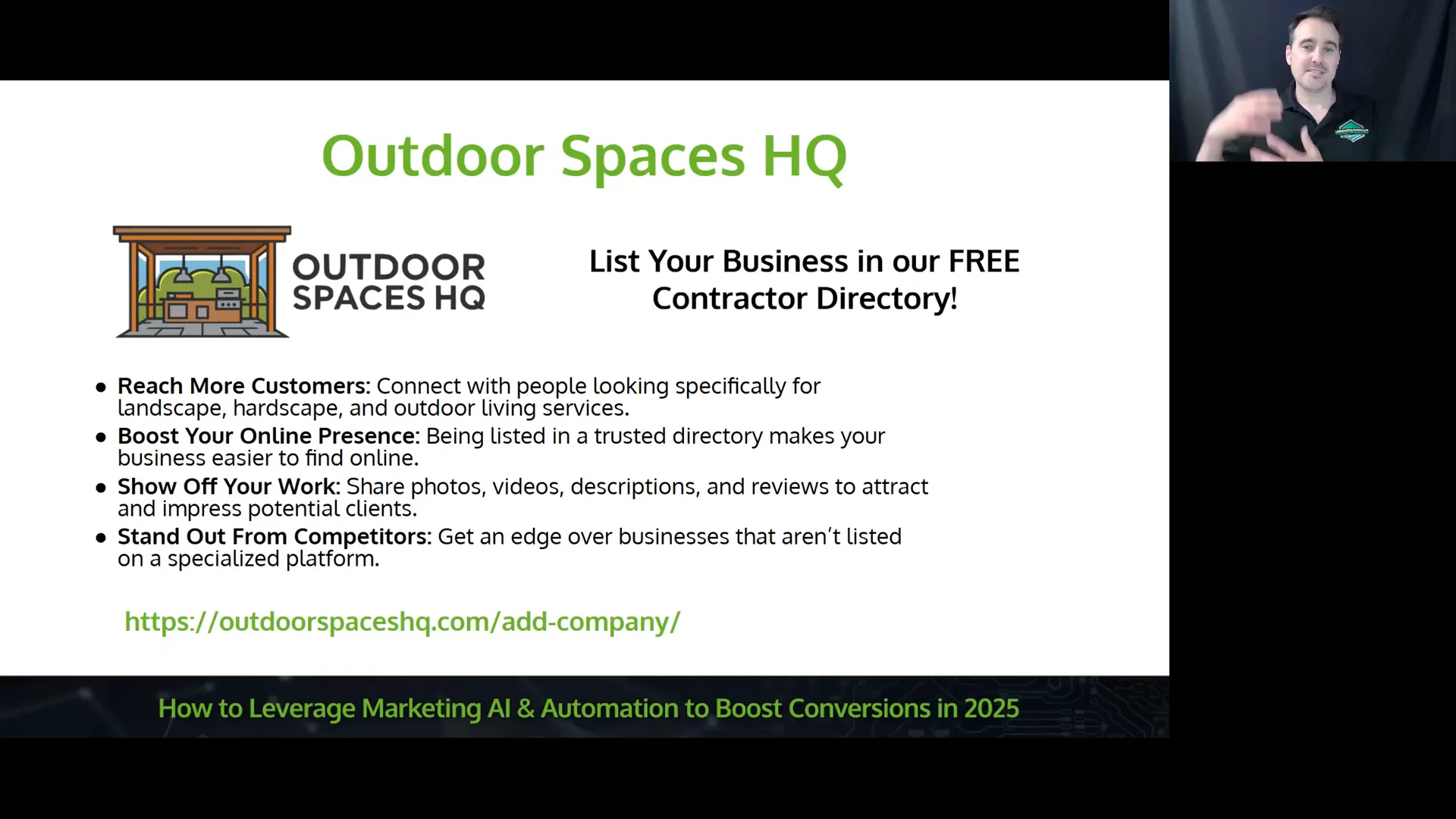 Landscape & Hardscape Contractor Marketing - How to Leverage Marketing AI & Automation to Boost Conversions in 2025 For Landscape Contractors 20 Outdoor Spaces HQ directory for landscape contractors
