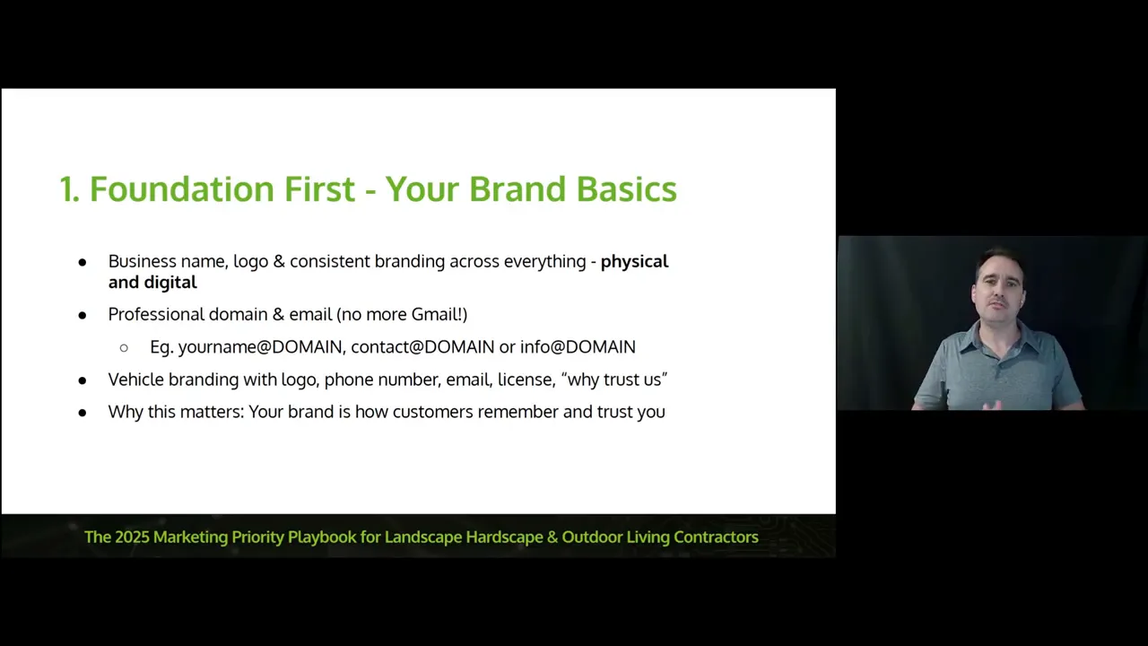 Example of consistent branding on vehicles