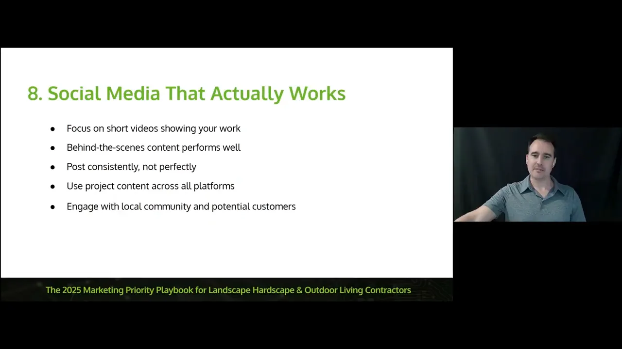 Short-form video examples for landscape projects