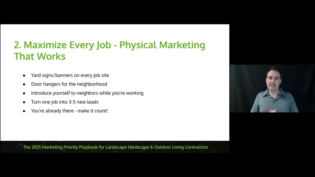 Yard sign example on a job site