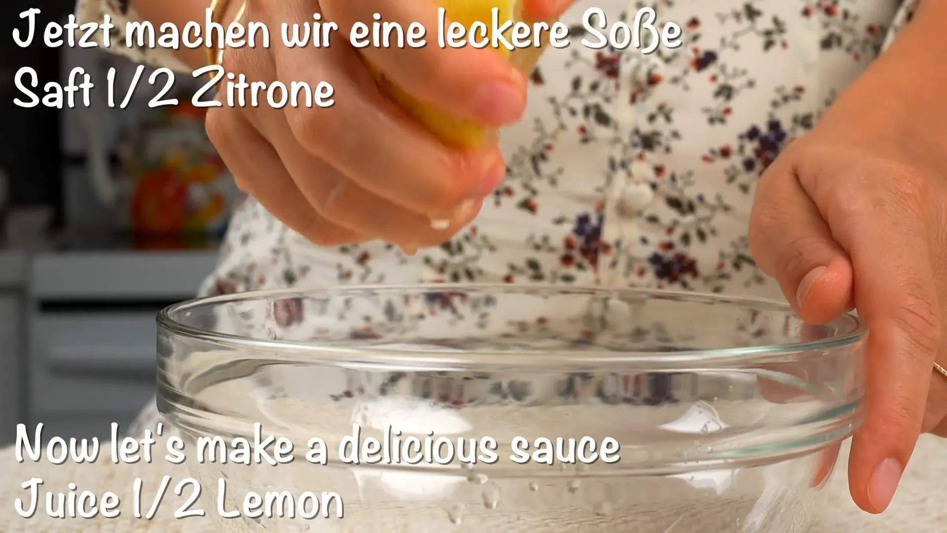 Preparing dressing for fennel salad