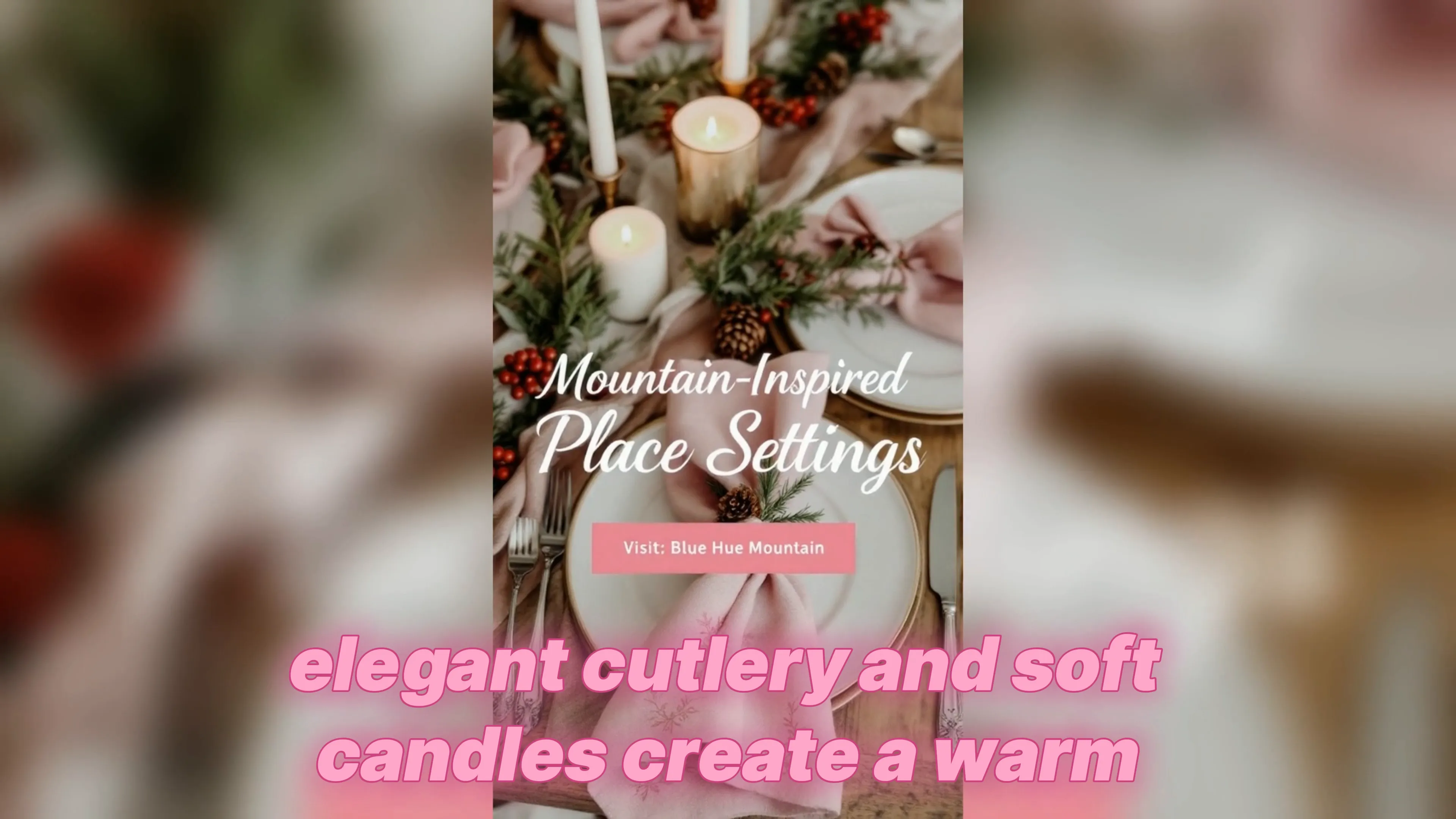 Elegant table setting with soft candlelight