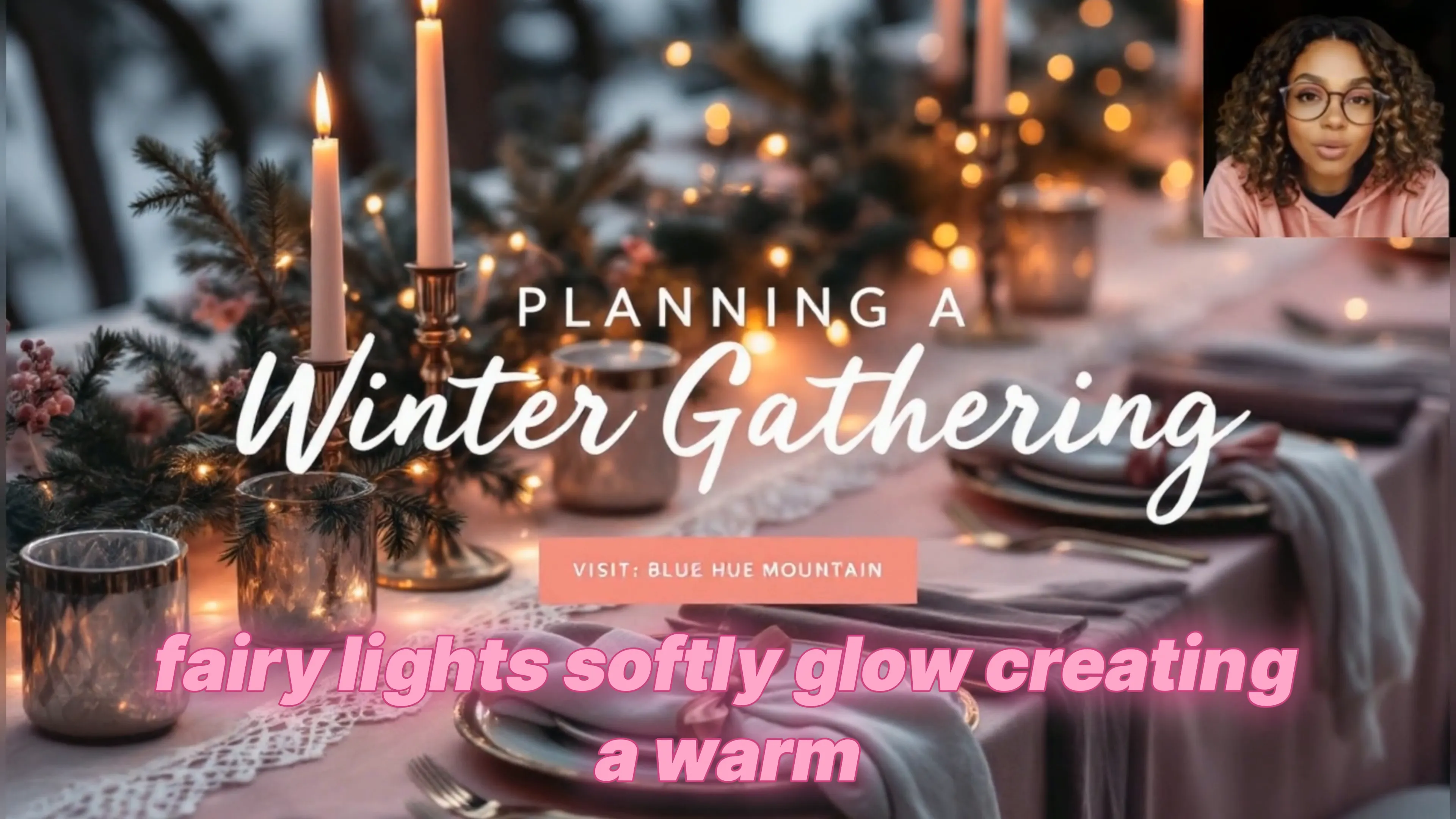 Cozy winter gathering atmosphere with soft lighting