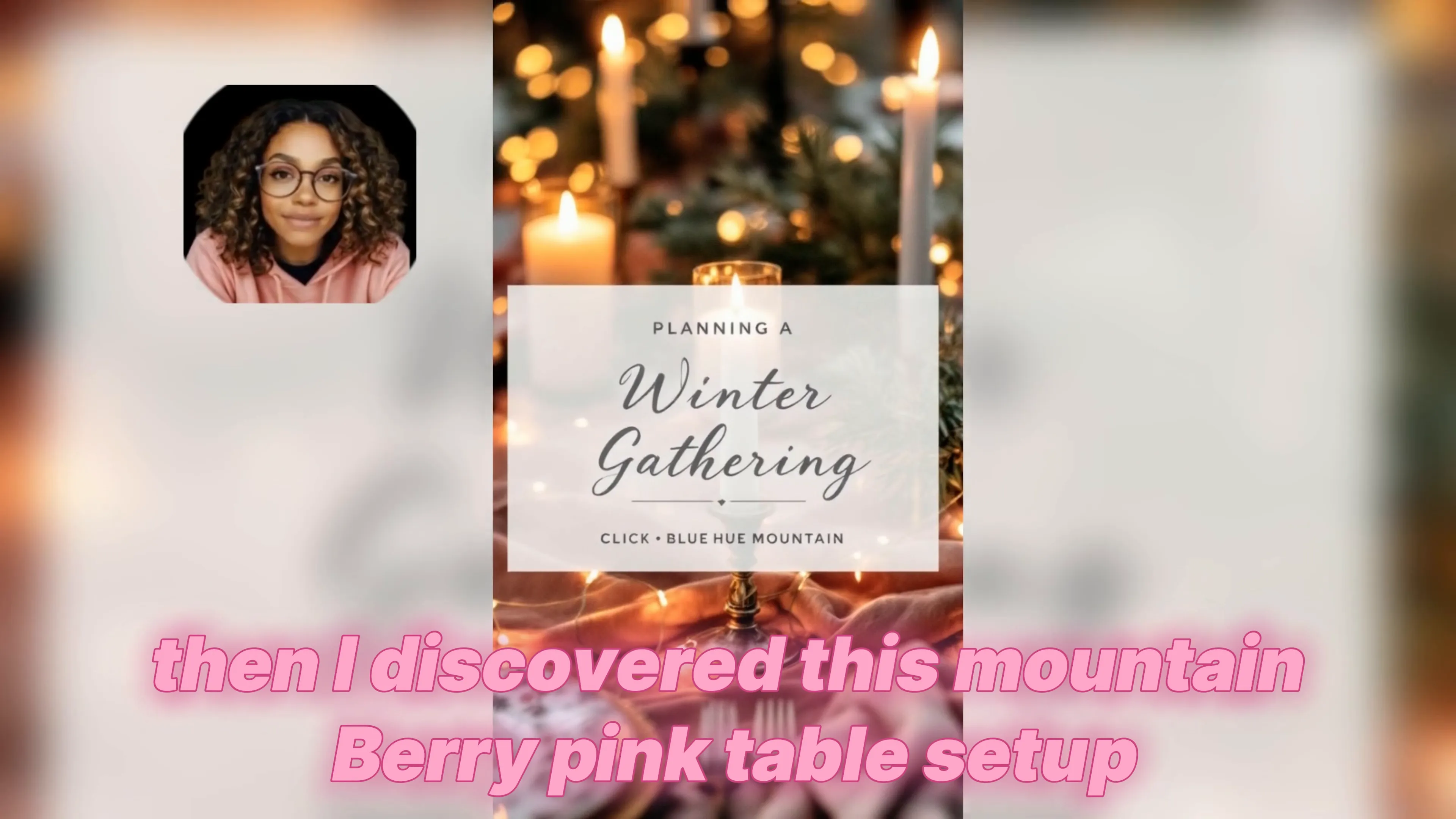 Mountain berry pink accents on a table setting