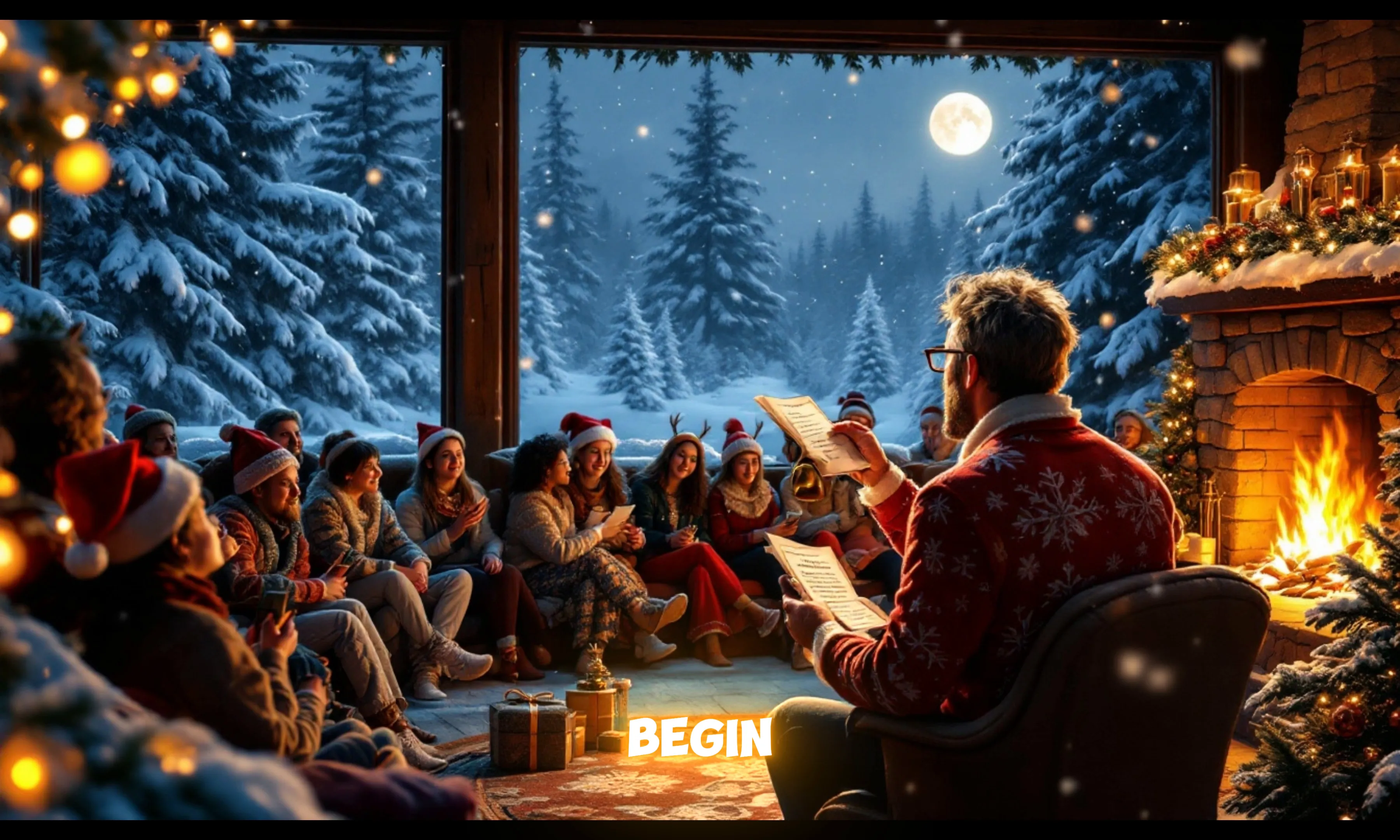 Quiz master leading Trivia