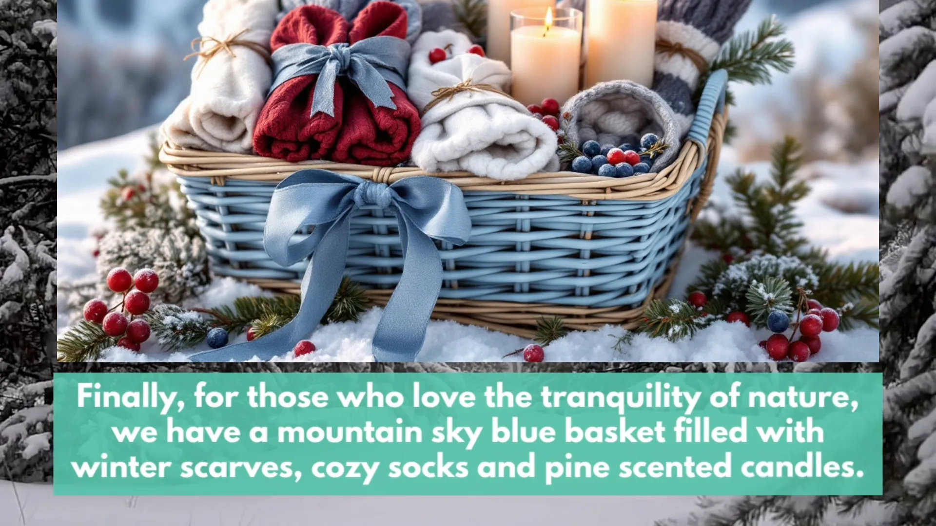 Mountain Sky Blue Basket