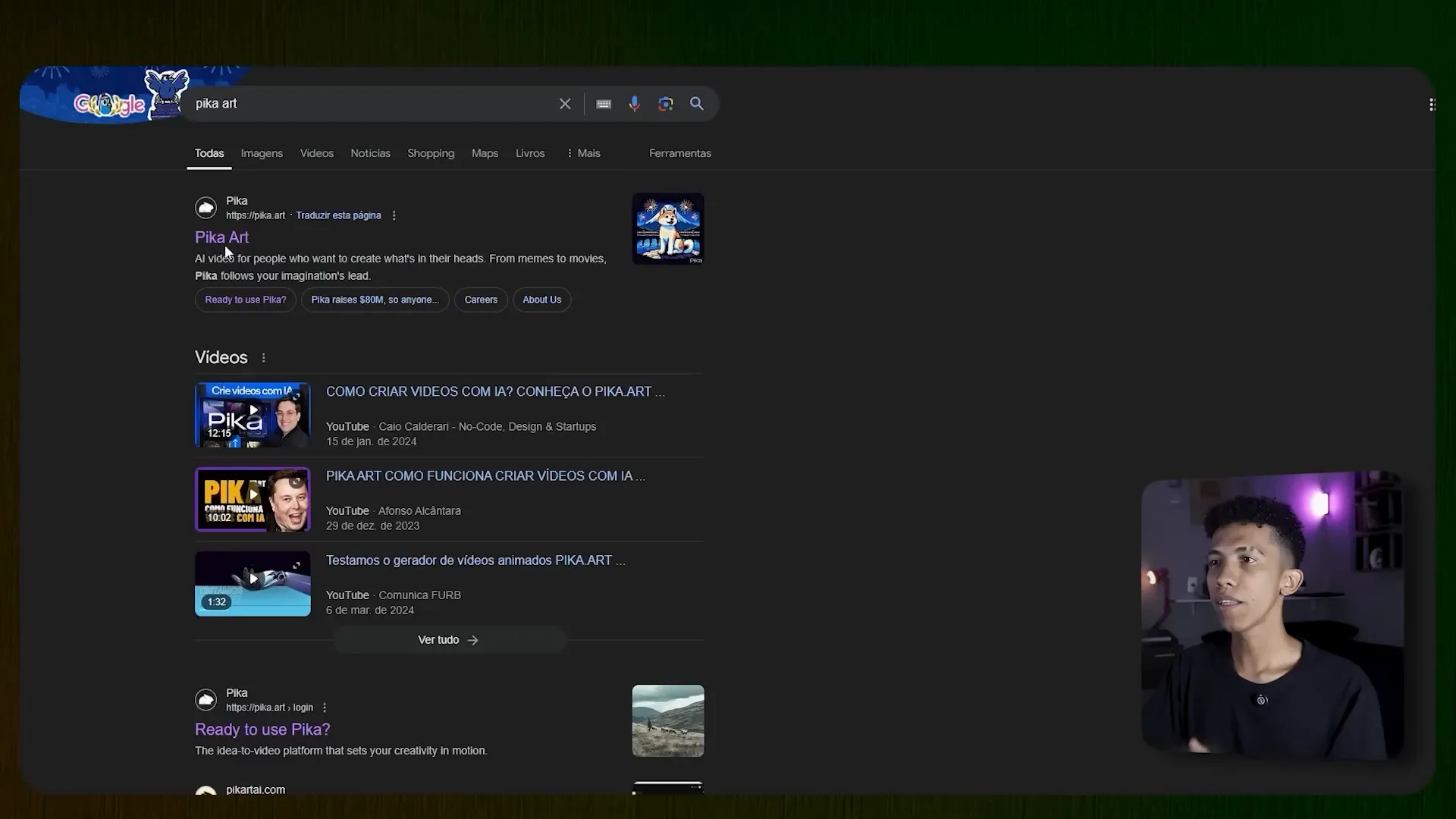 Interface de geração de vídeos de animação