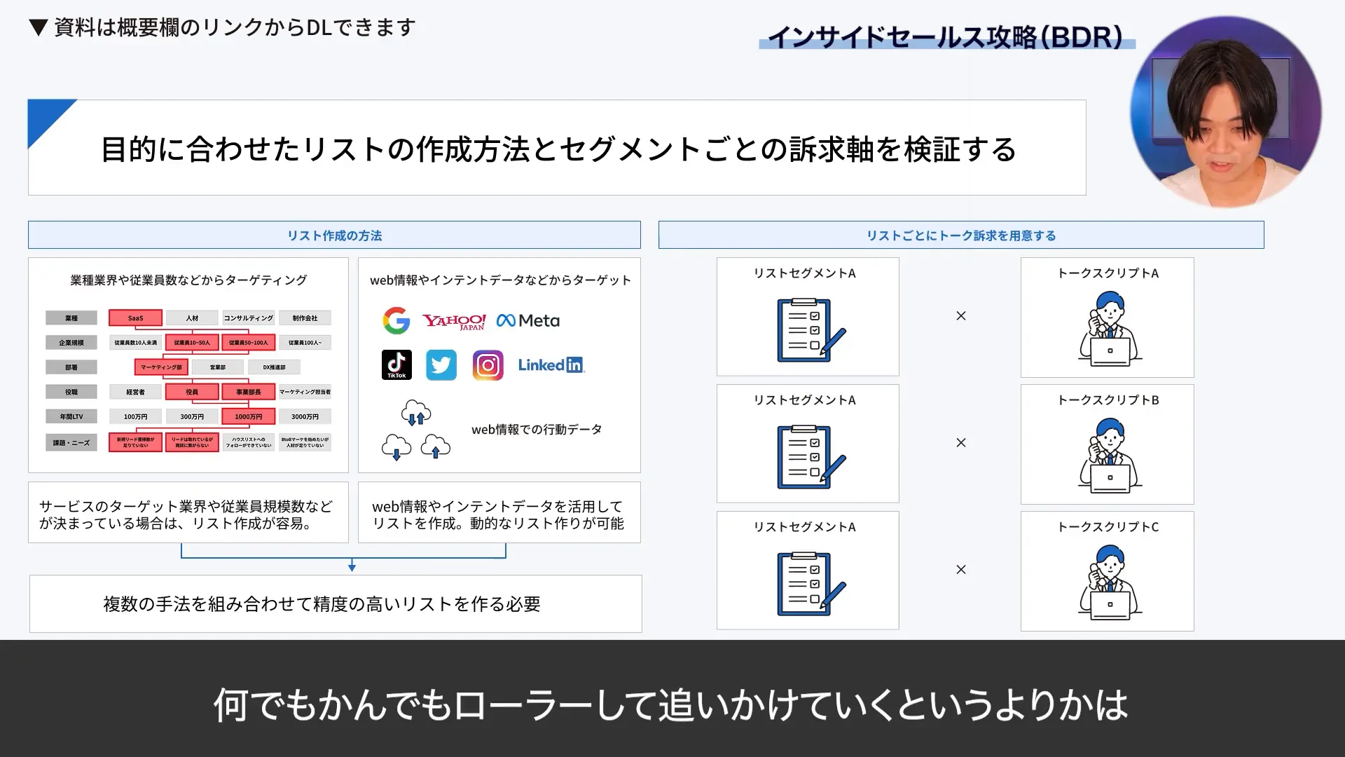 法人リスト作成とセグメント別スクリプト