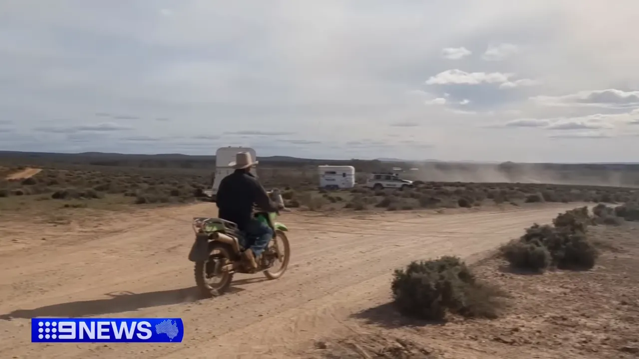 Local tracker and police searching the property