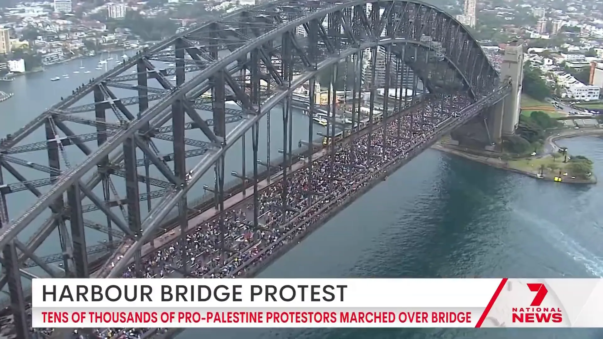 Featured image for the blog, "Thousands Protest on Sydney Harbour Bridge in a Massive, Peaceful Demonstration"