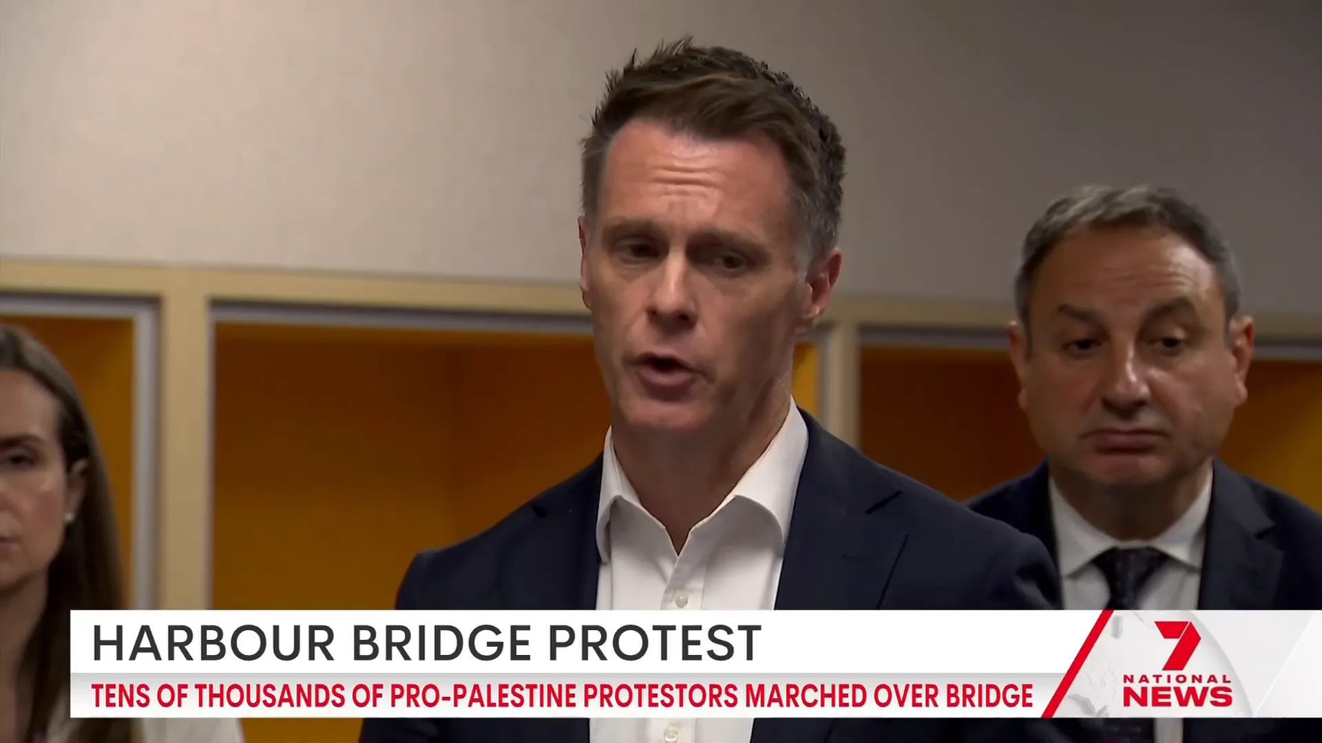 Premier addressing media about protest costs and future legislation