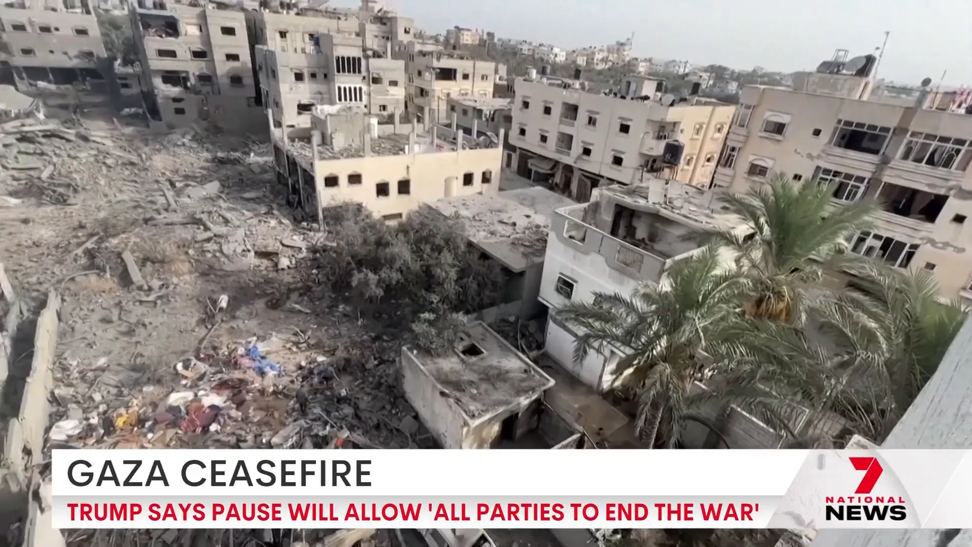 Conflict zone in Gaza during previous ceasefires