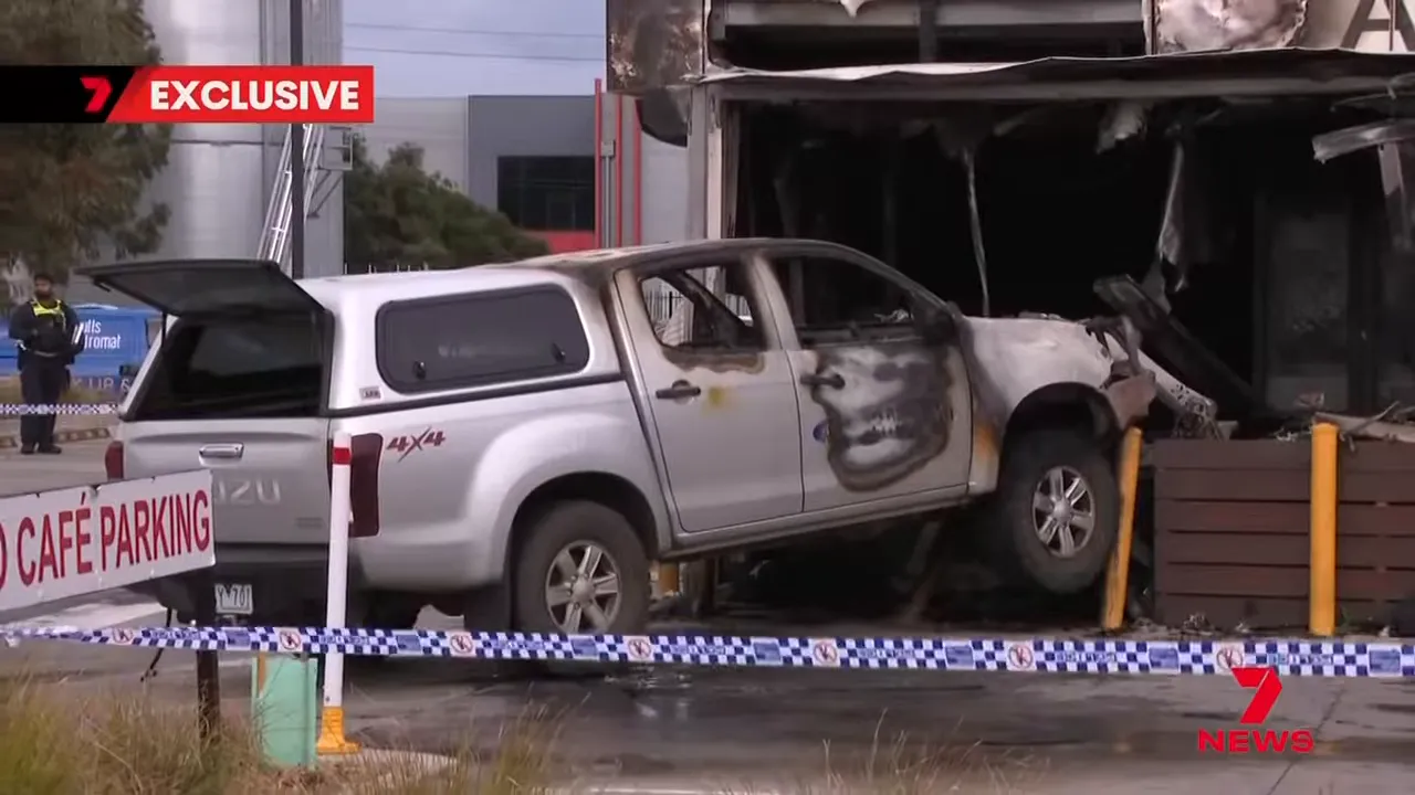 Damage outside the family's fruit and vegetable store