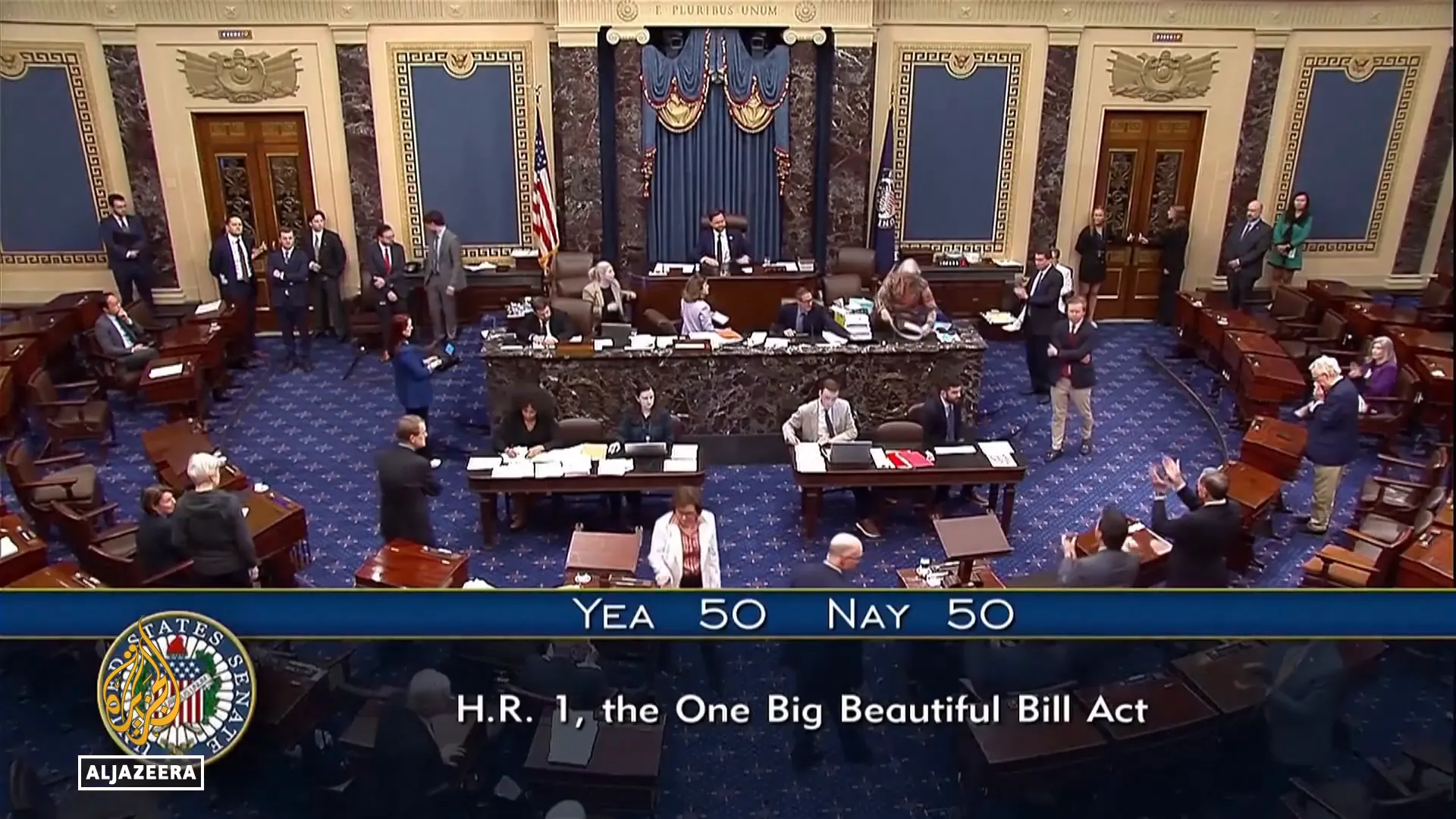 Vice President casting deciding vote in Senate