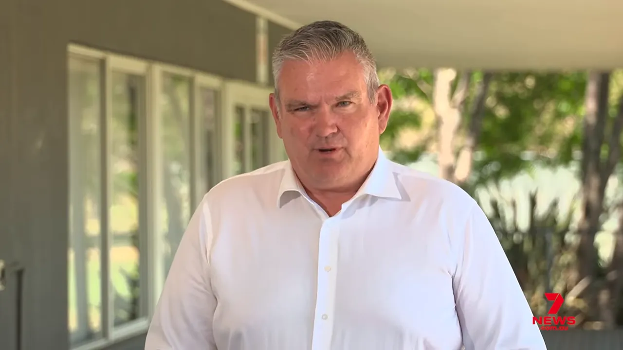Major Roads Projects Victoria chief executive speaking directly to camera outside with trees and windows behind and 7NEWS logo visible.