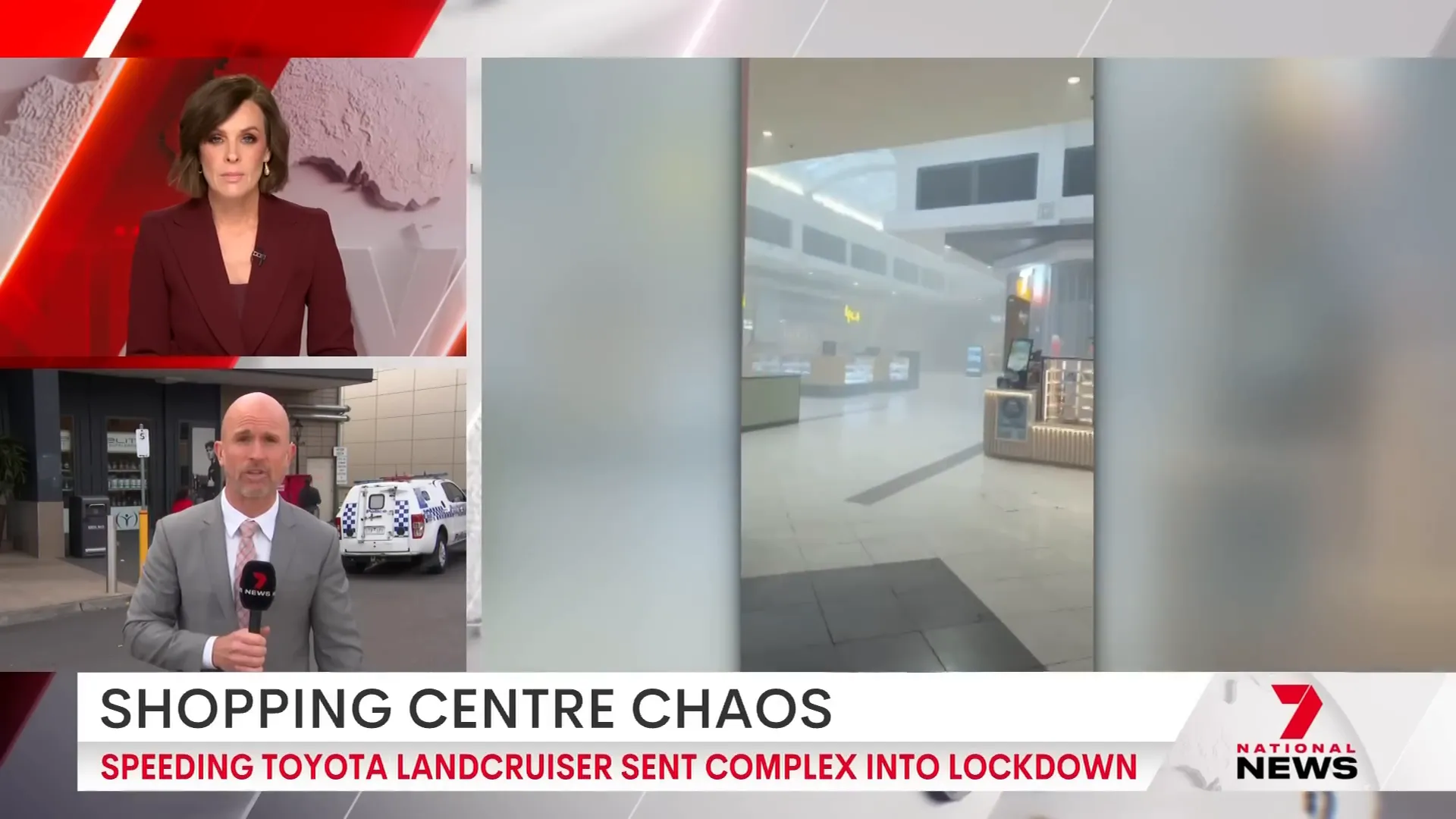 Emergency alarm sounding in Northland Shopping Centre