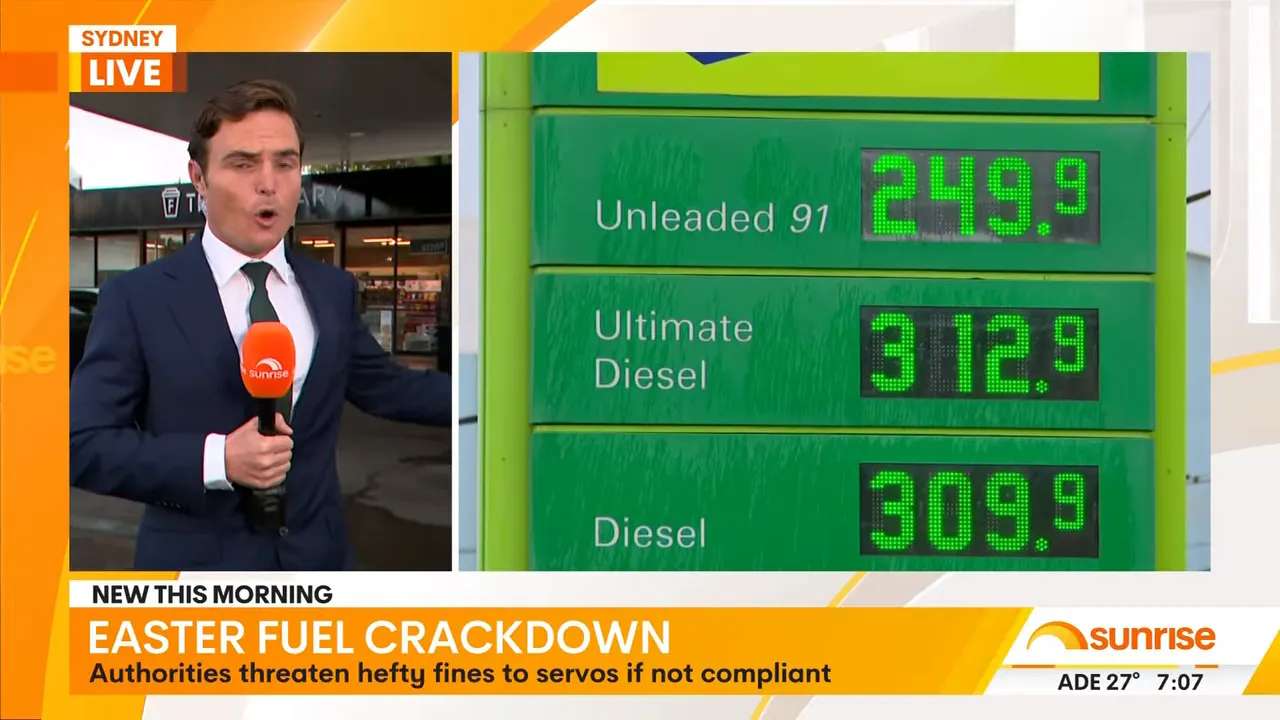 Fuel price display board showing Unleaded, Ultimate Diesel, and Diesel prices at a petrol station
