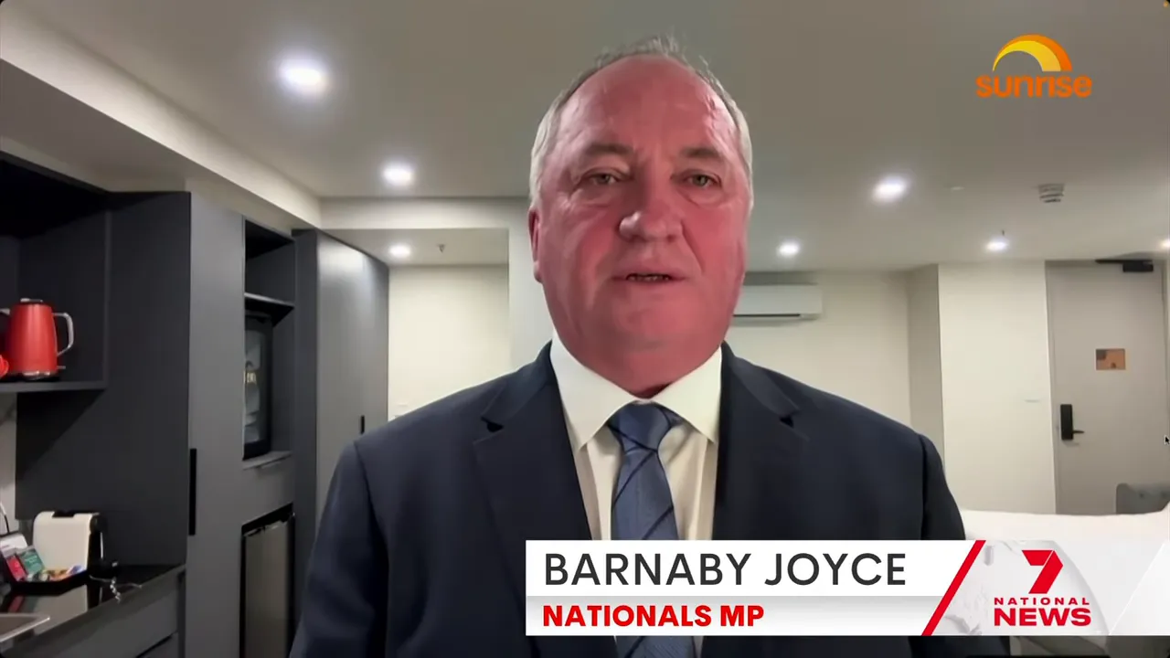 Interview asking Barnaby Joyce if he'll stay with the Nationals