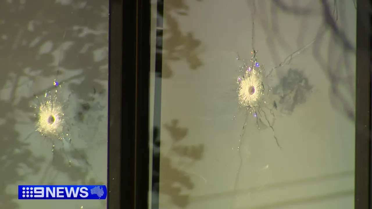 Shattered glass balustrade at the front of the home