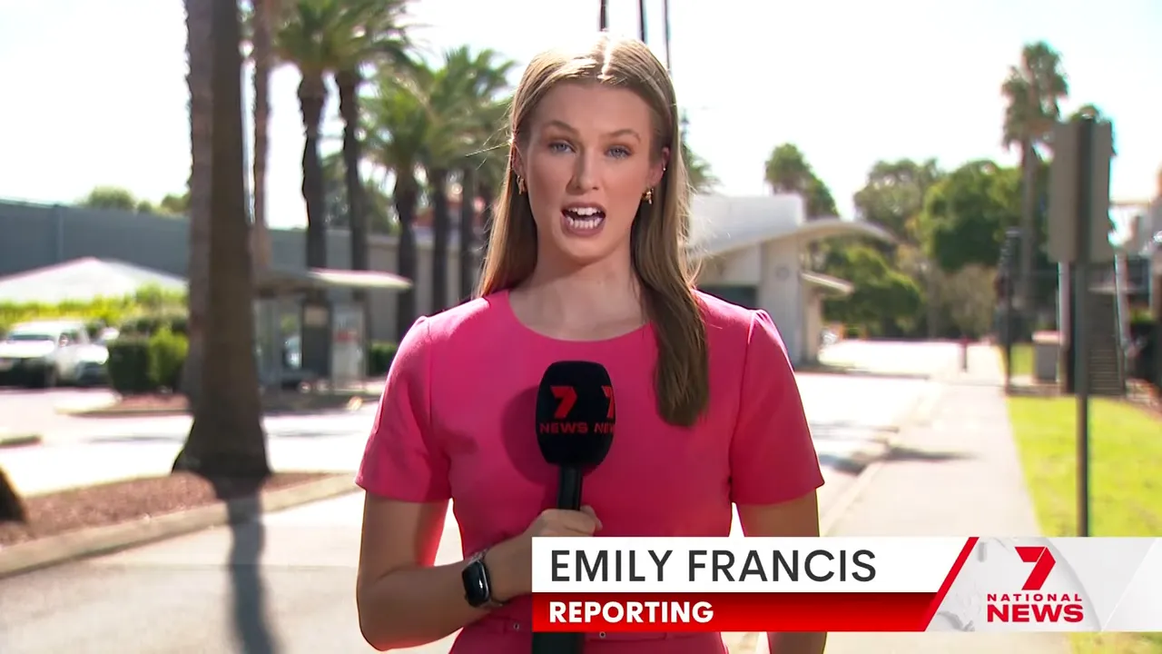 Emily Francis reporting for National News outside on location