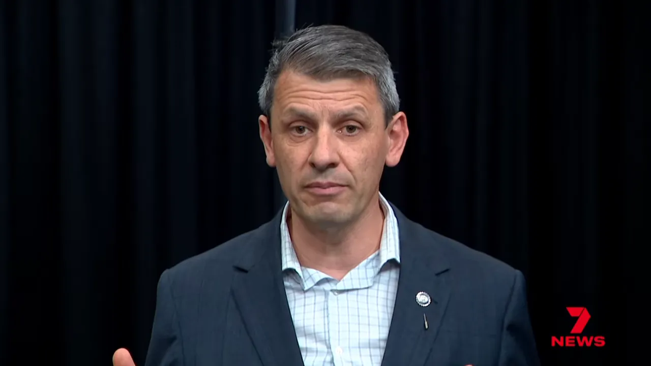 Deputy Commissioner Bob Pille speaks to media