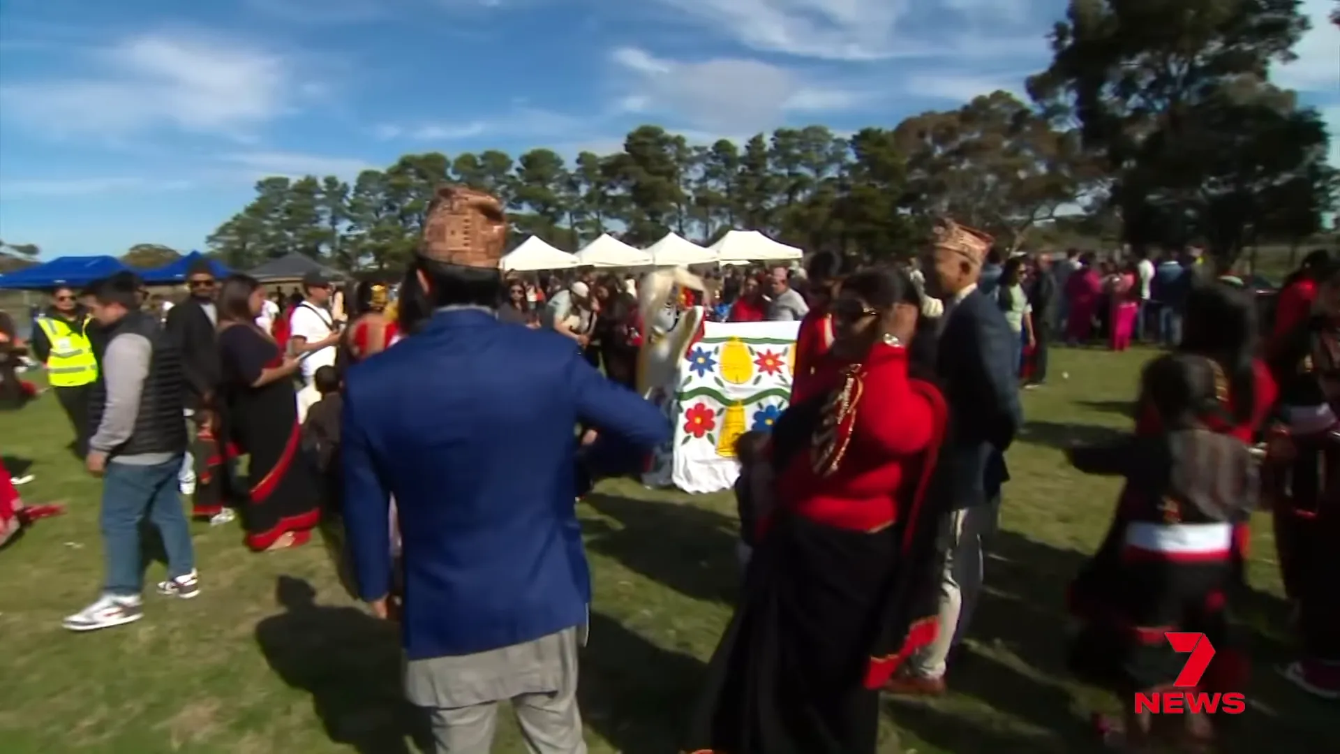 Members of the Nepalese community gathered, reflecting the grief and cultural observances