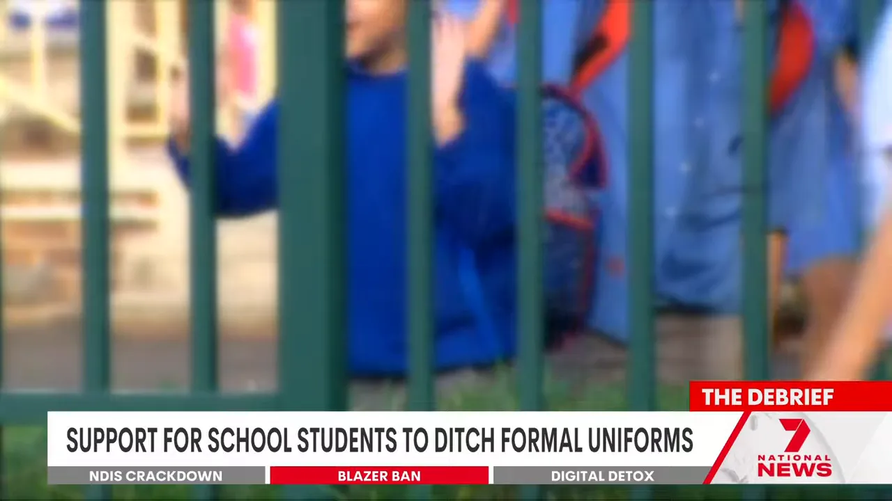 Screenshot from The Debrief showing the headline about supporting sports uniforms instead of formal uniforms