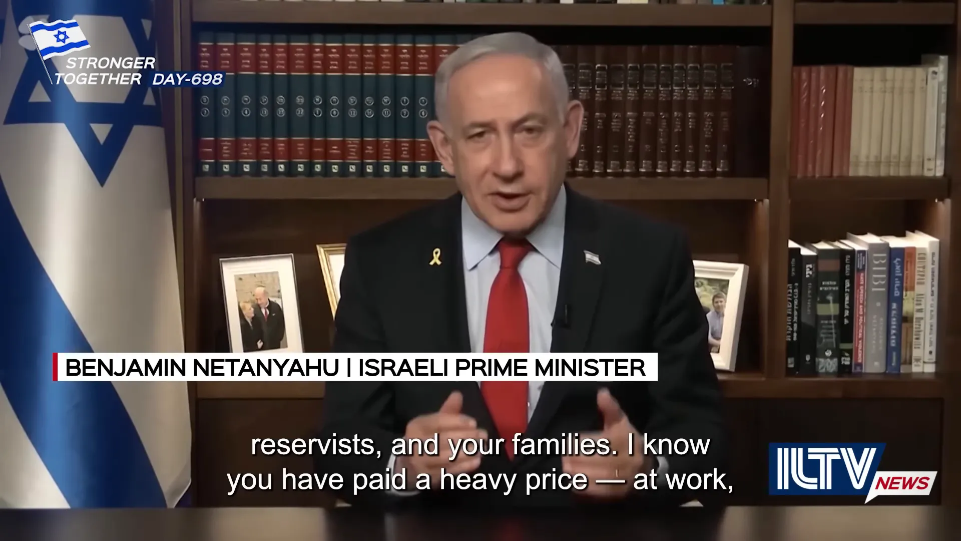 Prime Minister Netanyahu addressing soldiers and reservists