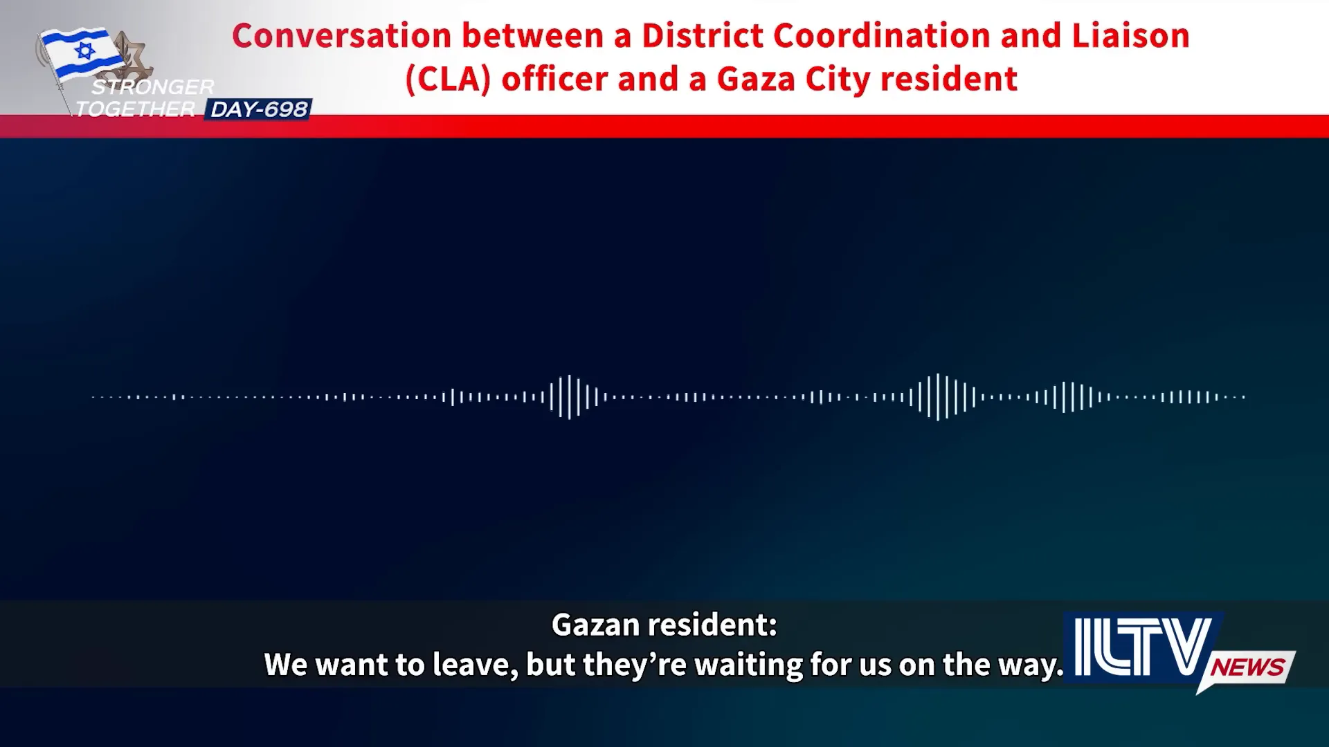 Excerpt from recorded conversation describing civilian fears about evacuating