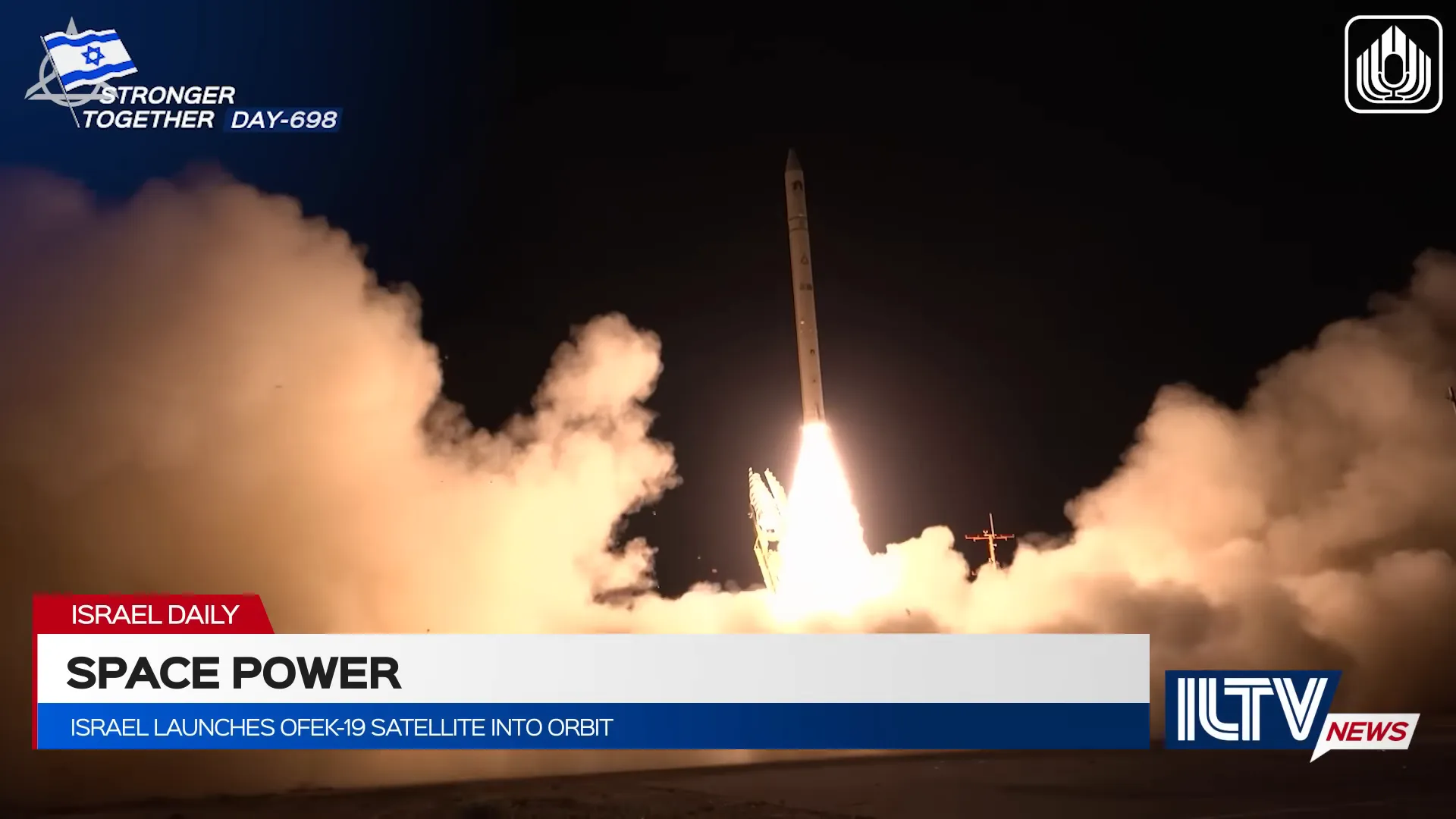 Ophik‑19 satellite launch celebrations at Palmahim